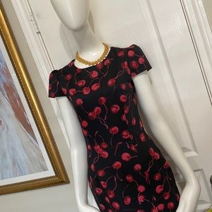 Your energy and style in a red and black chic cherry dress 🍒